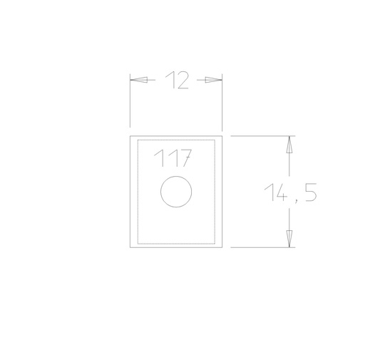 Plaquette   Carbure   14.5x12x1.5  Z 4   1 trou 