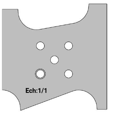Jeu de 2 déflecteurs Rotoprofil   3 profils - Nez de marche escalier   pour P.O. O40.01 