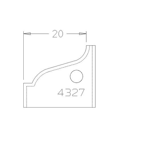 PLAQUETTE MOUL.LOUIS PHILIPPE20MM DSSOUS 