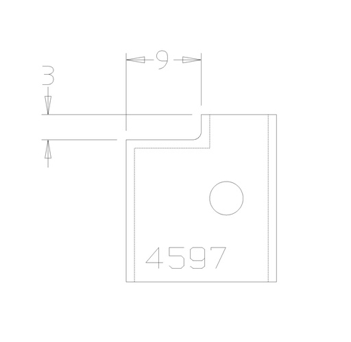 PLAQ. LANGUETTE DROITE DE 6MM T.DSOUS 