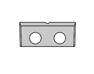 Plaquette avec brise-copeaux Carbure 16x7x1.5 Z3 2 trous (1 BC)