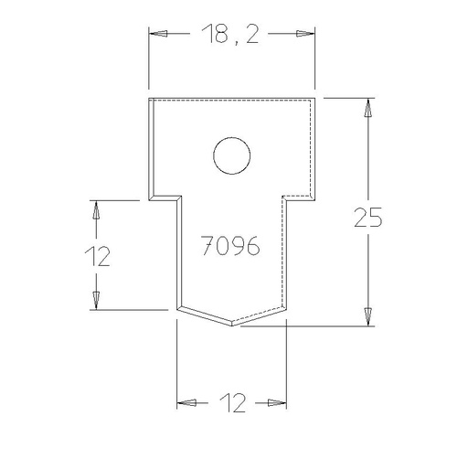 PLAQ.CREMONE OSCILLO 18.2X12 POUR MECHE M797003