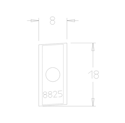 PLAQ.AFFUTEES 4 COTES 18x08x1.5