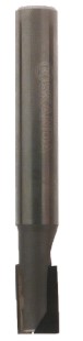 Mèche à défoncer Diamant ( H=3.5) Finition Ø12 LC.20 LU.28 LT.75 Q12 Z2 Coupe neutre Rot.Droite - Corps HWM