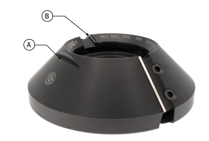 P.O. à profiler   à plaquettes HW   Chanfrein   45°  Ø 160  LU. 35  d 50  Z 2 Tr. Dessous
