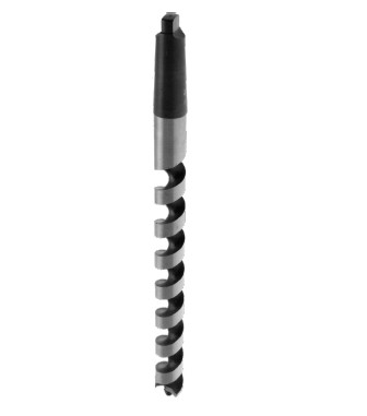 Mèche à percer HSS Hélice unique pointe filetée Ø18 LU.580 LT.680 Queue Morse (CM2) Z1 Rot.Droite 