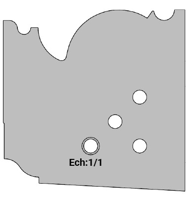 Jeu de 2 déflecteurs Rotoprofil   Plate-bande Louis XIV   pour P.O. O40.01 