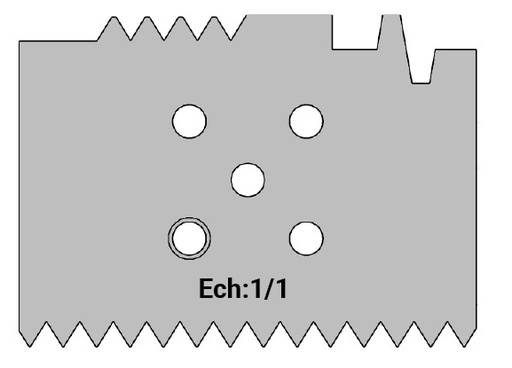Jeu de 2 lames Rotoprofil   Multi-bouvetage   pour P.O. O40.02MAN 