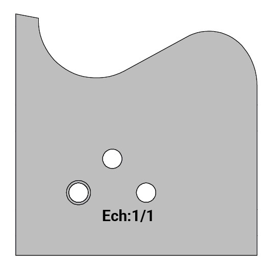 Jeu de 2 déflecteurs Rotoprofil   Main courante - Contre-parement sur table   pour P.O. O40.02MAN 