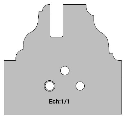 Jeu de 2 lames Rotoprofil   HSS   Moulure et Contre-profil Avt. 25 