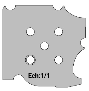 Jeu de 2 déflecteurs Rotoprofil   Cadre petit bois   pour P.O. O40.02MAN 