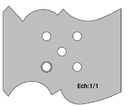 Jeu de 2 déflecteurs Rotoprofil   Corniche à plat Ht.99 - Type 2   pour P.O. O40.01 