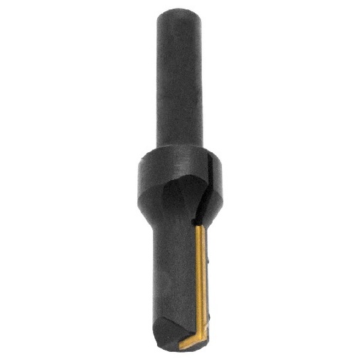 Mèche à défoncer à plaquettes HW + TiN Finition Ø12 LC.20 LU.20 LT.68 Q12 Z1 Coupe neutre Rot.Droite