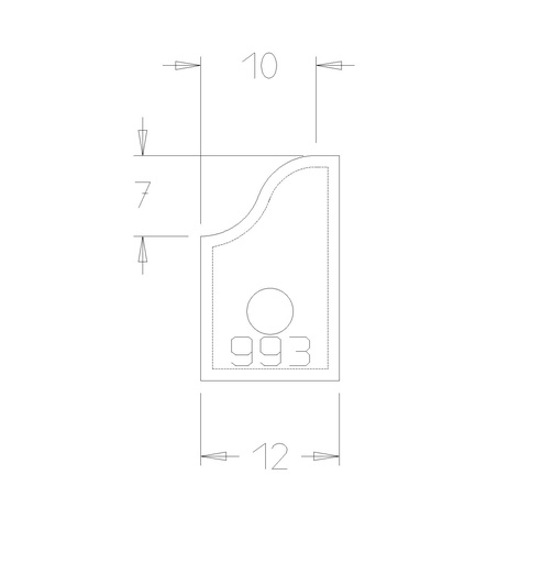 PLAQ. MOULURE DOUC.7X10 T.DSOUS 