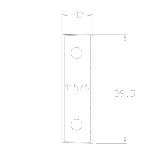 Plaq. 4 coupes 39.5x12x1.5  pour CB