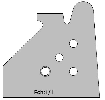 Jeu de 2 plaquettes de rechange Rotoprofil   HW    Prise de doigt   pour P.O. O40.03 