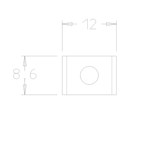 Plaquette   Carbure   8.6x12x1.5  Z 2   1 trou 