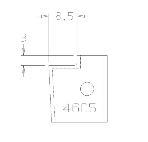 PLAQ. LANGUETTE DEGRAISSEE DE 6MM T.DSOUS 