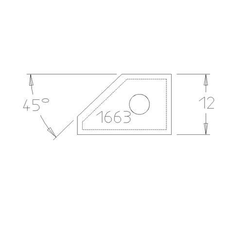 PLAQ CARB A CHANF. A 45°  T.DSOUS 