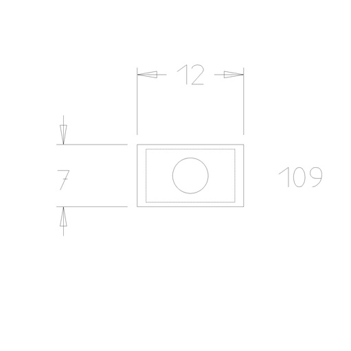 Plaquette   Carbure   7x12x1.5  Z 4   1 trou 