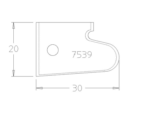 PLAQ. PRISE DE DOIGT EP.19mm