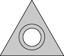 Plaquette Carbure Z3 1 trou fraisé Triangle - Pour P.O. à rainer