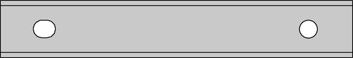 Plaquette   Carbure   80x13x2.2  Z 2   2 trous 