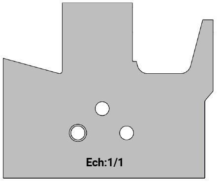 Jeu de 2 déflecteurs Rotoprofil   ISOL PRO - Ouvrant Ht.56 - Profilage pente 15° et pareclose   pour P.O. O40.02MAN 