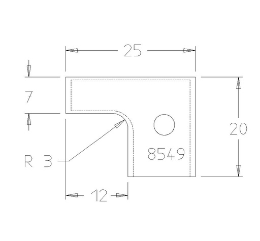 PLAQ BARDAGE RAINURE 
