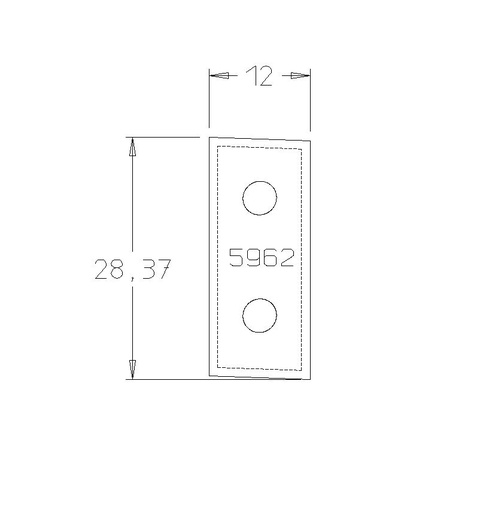 PLAQ.BISEAUTEE HT 28x12x1.5 COUPE BIAISE 