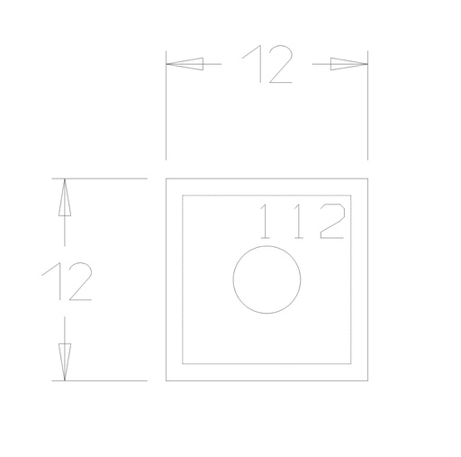 Plaquette   Carbure   12x12x1.5  Z 4   1 trou 